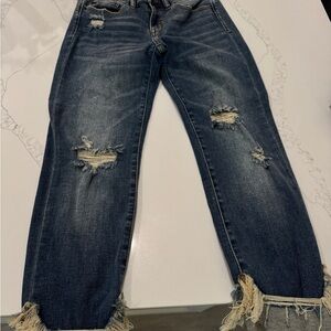 Judy Blue Boyfriend Jeans Distressed Blue Relaxed Fit